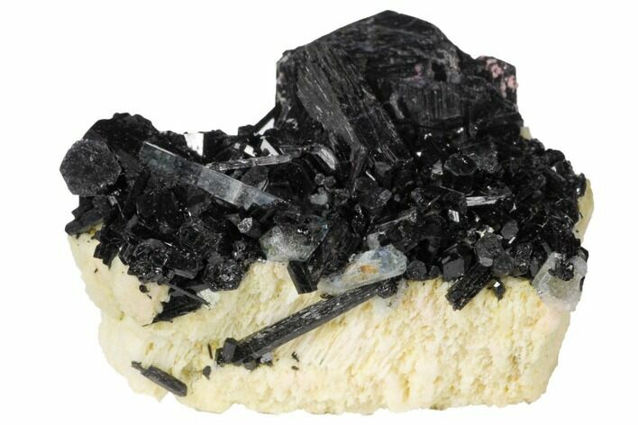 Black Tourmaline (Schorl) Crystals with Orthoclase - Namibia #132203